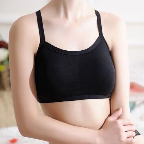 Personality Sexy Hollow Backless Solid Color Teenage Young Girls Sleeveless Camisole Boob Tube Tops Underwear Intimates FS0628