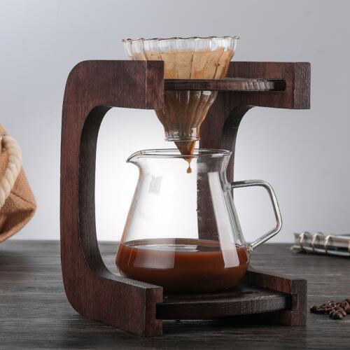 Ecocoffee V60 Pour Over Glass Range Coffee Server 400/600ml Carafe Drip Coffee Pot Coffee Kettle Brewer Barista Percolator Clear