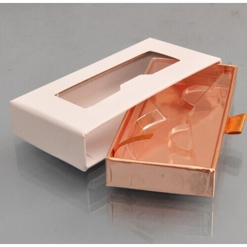 100pcs False Eyelash Packaging Box customized your Private Logo Fake 3d Mink eyelashes Boxes lash strip marble square case Empty