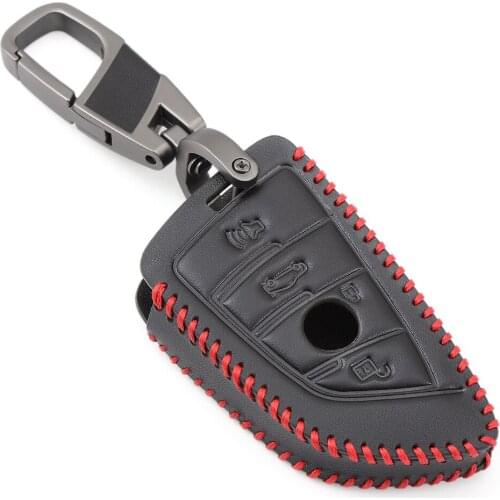 Leather Remote Smart Car Key Case Cover For BMW 1 2 5 7 Series 218i X1 F48 X3 X4 X5 X6 F15 540 525i M760Li 740li 730 218i F48