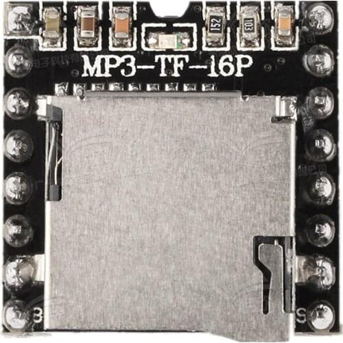 MP3-TF-16P serial voice broadcast module serial port control TF card mp3 voice music player module