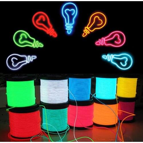 2.3mm Neon Light Dance Party Decor Light Neon LED lamp Flexible EL Wire Rope Tube Waterproof LED Strip with inverter