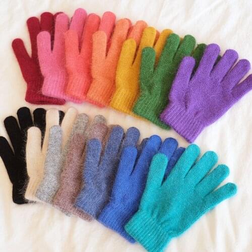 New Cute Rabbit knitting Gloves Female Winter Mittens Factory Outlet Fur Gloves womens winter gloves Women Girls Mittens 2021