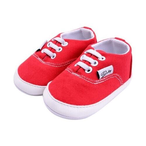 First Walkers baby shoes baby canvas first walkers size 1 2 3 quality 2018 wholesale hot new cheap solid multi colors