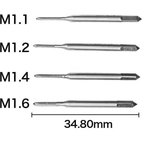 OOTDTY 1Set Mini HSS Metric Taps Dies Wrench Handle Kit M1-M1.6 Screw Thread Making New