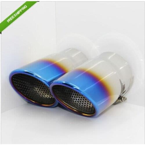 A Pair Chrome Exhaust Muffler Tip Pipe For Mazda CX-5 CX5 2012 2013 Burn Tips