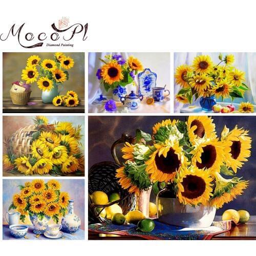 Sunflower,Diamond painting,Full,Diamond Embroidery,Round/Square,5D,Cross Stitch,DIY,Needlework,Mosaic,Christmas Gift,Home Decor