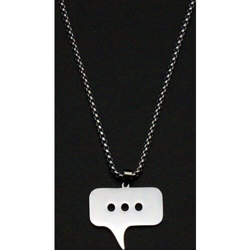 Simple Japanese and Korean Bengdi hip-hop men and women couples hipster dialog necklace titanium steel pendant sweater chain