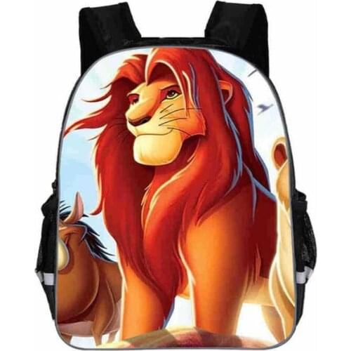 Disney Simba The Lion King Backpack Kids Boys Cartoon School Bags Children Girls Preschool Baby Kindergarten Bag Customized