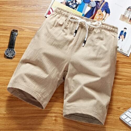 MRMT 2021 Brand MenS Shorts Summer Casual Cotton Linen Short For Male Beach Breechcloth Scanties