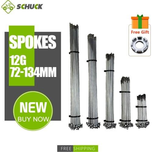 Bike Spokes Steel Diameter 2.56mm 12G Mountain Electric Bike Motor Wheel Spokes J-bend Silver Color 70-134mm Installation tools