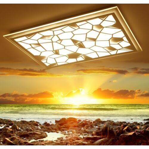 Living Room Light Rectangular Modern Simple Ceiling Lights Fashion LED Atmosphere Bedroom Light Creative Individual Ceiling lamp