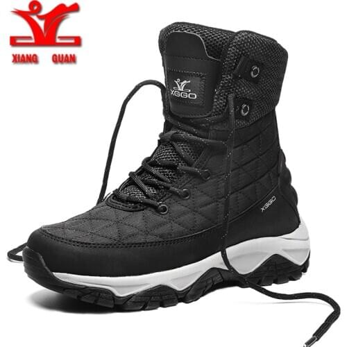 XIANG GUAN New hiking shoes men Keep warm snow boots anti slip Climbing boots men sport shoes Sneaker men trekking shoes women