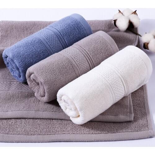 T146A New plain color 2021 nice gift High quality thick 34cm*74cm navy blue ivory brown couple hand towel Face Towel