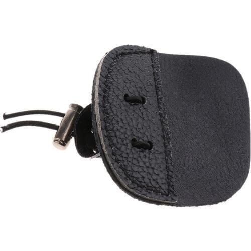 Outdoor Archery Finger Tabs 3 Under Tab Finger Saver Protect Guard Archery Finger Tab Cowhide Adjustable Elastic Strap