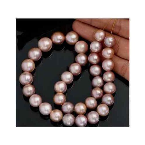 Gorgeous AAA 12-13mm south sea lavender pearl necklace 18inch