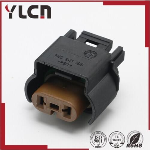HIGH QUALITY 2pin auto black sensor Passat auto waterproof connector plug wiring harness connector 7H0941165