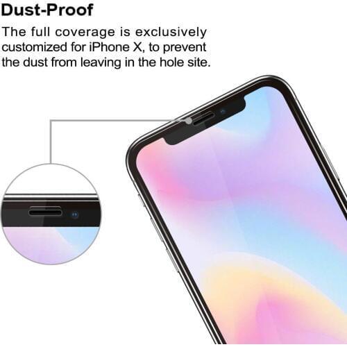 Full Cover Tempered Glass for iphone x dust-proof screen protector cover for iphonex film glass phone 10x screenprotector