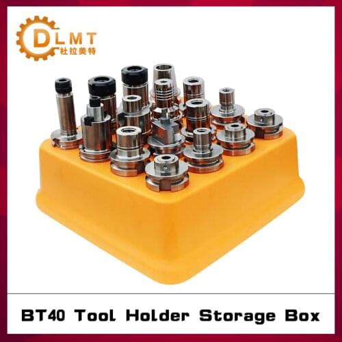 1pcs BT40 tool holder storage box 16 holes thickened hard plastic tool holder finishing rack CNC machining center