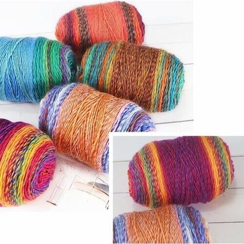 100g/Ball Bohemia Colorful Yarn Soft Warm Cotton Yarn For Knitting Wool Thick Yarn Crochet For Baby Hand Knitted Sweater Scarf