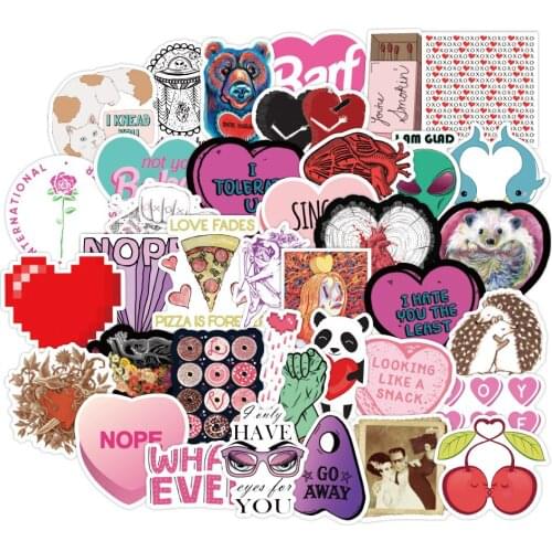 100PCS Sweet Salty Cartoon Animals Stickers Love For Gift DIY Laptop Luggage Phone Guitar PVC Toy Decals Graffiti Sticker F3