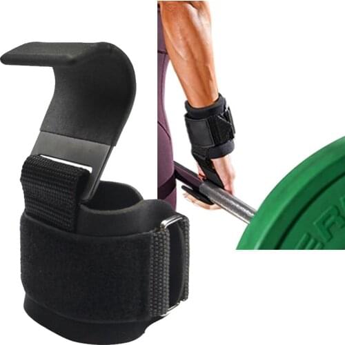 2 PCS Weight Lifting Hook Training Fitness Gym Grips Straps Powerlifting Wrist Support Dumbbell Weightlifting Protective Gear