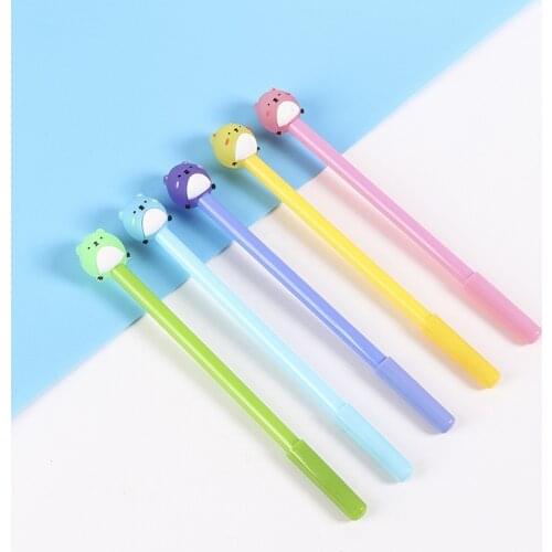 20 PCs Cute Creative Cartoon Mouse Modeling Gel Pens Cute Student Stationery Neutral Pen School Office Signature Pen wholesale
