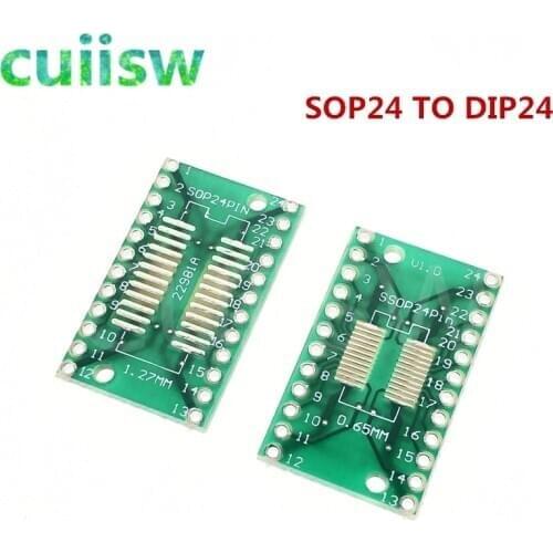 20PCS SOIC24 TSSOP24 SSOP24 SO24 SOP24 TURN DIP24 IC adapter Socket / Adapter plate PCB Suitable for IC socket