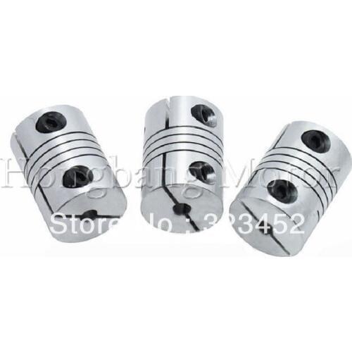3pcs CNC Coupling Flexible 6.35x6.35mm D20xL25 Jaw Spider Plum Coupling Shaft Coupler