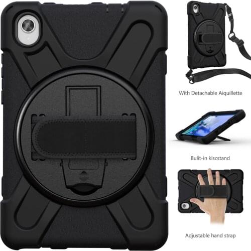 360 Degree Rotatable Anti-crack Case for Lenovo TAB M8 FHD TB-8705F TB-8705N Stand Cover Holder with Hand Shoulder Strap