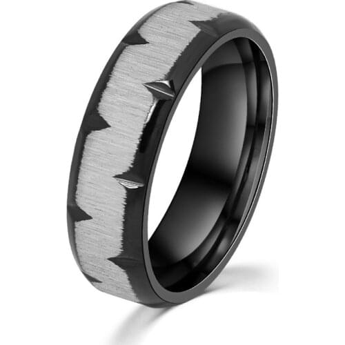 8MM Black 316L Stainless Steel Rings for Men Women Fashion Party Finger Jewelry