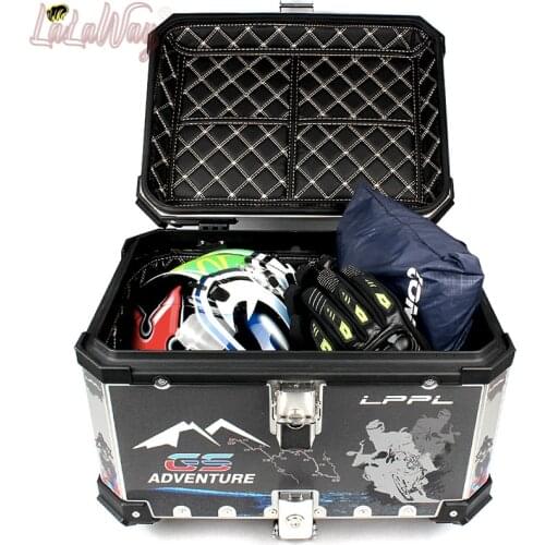 45L&55L Aluminium Motorcycle Tour Tail Box, Motorcycle Luggage Box, Multifunctional Scooter Luggage,Waterproof anti-collision