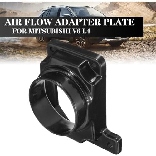 Car Filter Air Flow Sensor Intake Filter Air Flow Adapter Plate Black For Mitsubishi V6 L4 ADAP-053-786-F1