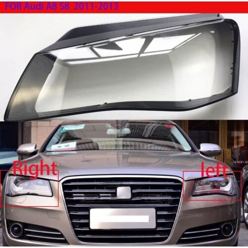 FOR AUDI A8 S8 2011-2013 car headlight glass headlight transparent lamp cover body shell A8 lampshade lens cover