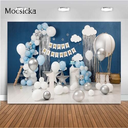 1st Birthday Cake Smash Photography Backdrop Newborn Kids Portrait Background for Photo Studio Happy Birthday Children Party
