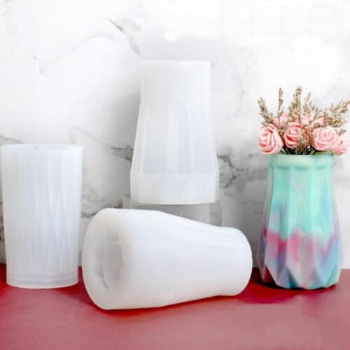 Flower Pot Glossy Molds Handmade Home Decor Epoxy Resin Craft Diy Vase Silicone Mold