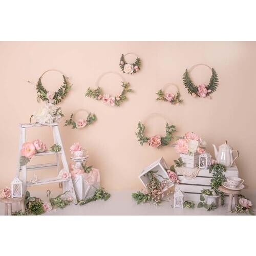 HUAYI Photography Backdrop Baby Shower Child 1st Birthday Celebrations decor Pink Customize Photo Background Studio Photocalls