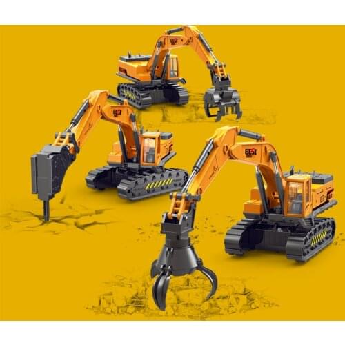 Inertial Demolition Machine Grabbing Machine Engineering Vehicle Childrens Toy Simulation Sliding Boy Car Model Birthday Gift