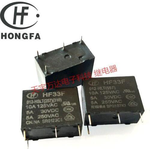 JZC-33F HF33F 12VDC 4PIN 12V 5A-10A Relay