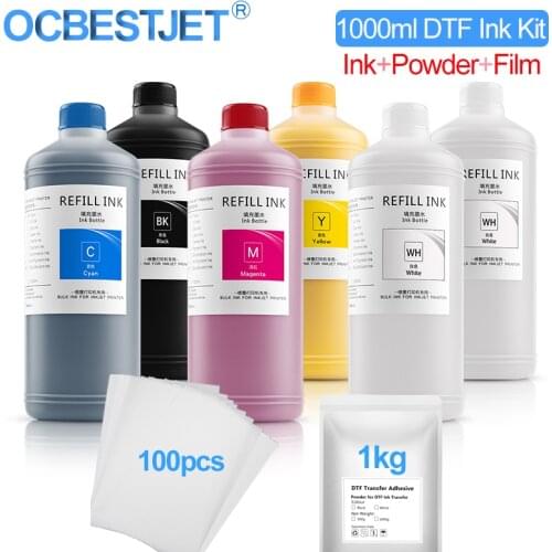 1000ML*6 DTF Ink Kit PET Film Transfer Ink For Direct Transfer Film Printer For DTF Printing PET Film Printing For Epson L1800