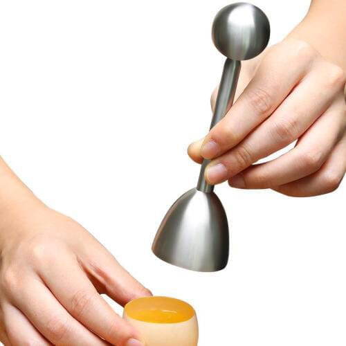 Creative Egg Shell Topper Cutter Remover Stainless Steel Cracker Opener Separator TUE88