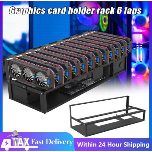 New A Variety Of Styles 12 GPU Open Miner Mining Rig Frame Case Motherboard Board Bracket Bitcoin Miner Kit Farm Racks Rack Only