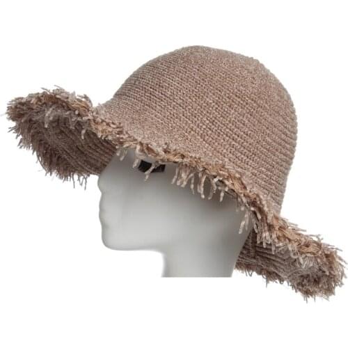 Bucket Hats for women Autumn Winter fashion elegant fashion Bucket caps Outdoor leisure hats Brief edition chenille bucket hats