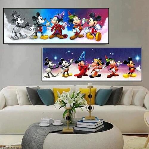 Disney Catoon Mickey Animation Poster Princess Wall Decorative Snow White &Seven Dwarfs Canvas Painting Mural Picture Room Decor