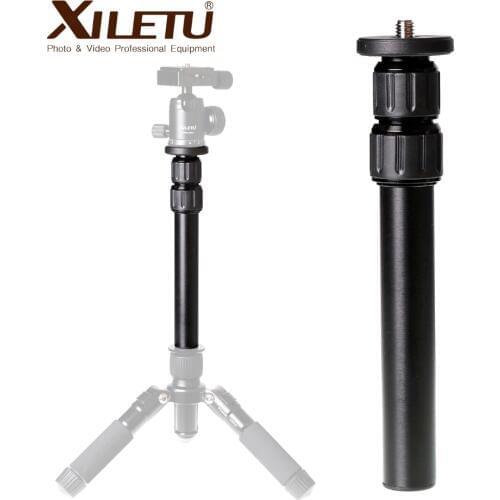 XILETU XM-263A Professional Aluminum Extension Rod Stick Pole 1/4'' 3/8 for Thread Stabilizer Rod Monopod Tripod Central Axis