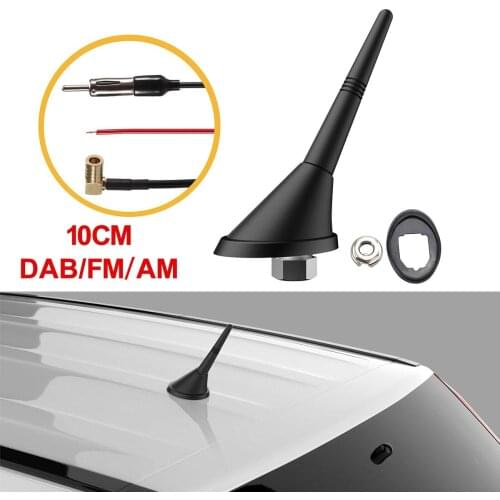 10cm Car Auto Roof Radio AM / FM + Active DAB Car Aerial Antenna Mast Antenna Splitter Radio DAB Adapter FM Antenna amplifier