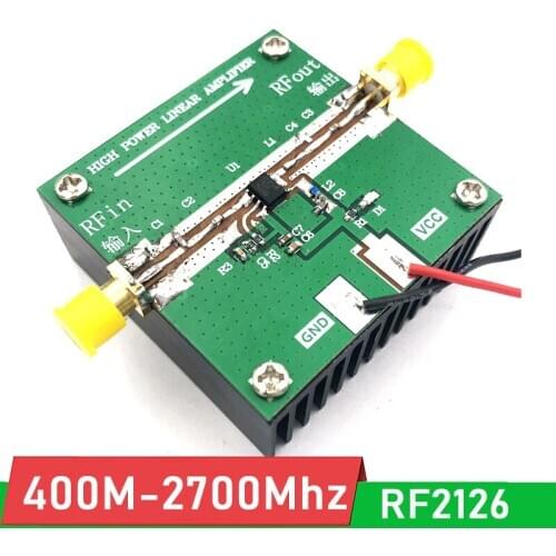 RF2126 400M-2700MHZ 1W RF Power Amplifier hing linearity AMP FOR 433MHZ 2.4G WIFI Jammer Bluetooth Ham Radio Amplifier