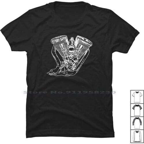 V Twin Motorcycle Motorbike ( 1 ) T Shirt 100% Cotton Motorcycle Birthday Animals Comic Motor Humor Cycle Twin Bike Love Geek