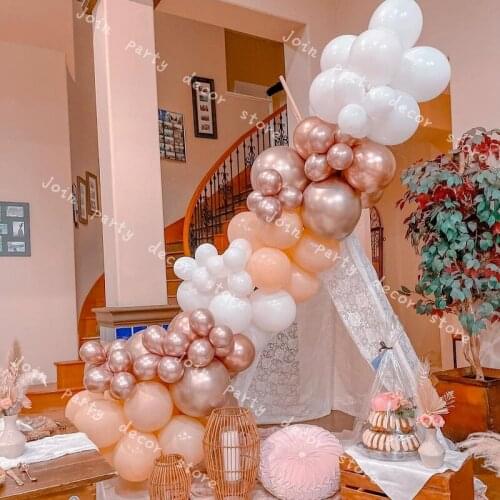DIY Ballon Arch Kit Kid Adult Baby Shower Balloon Garland Arch Kit Party WEDDING Decoration White Gold Retro Skin Wedding Decor