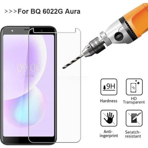 Tempered Glass For BQ 6022G Aura BQ6022G GLASS 9H Explosion-proof Clear Screen Protector Phone Cover for BQ 6022G Aura LCD Film